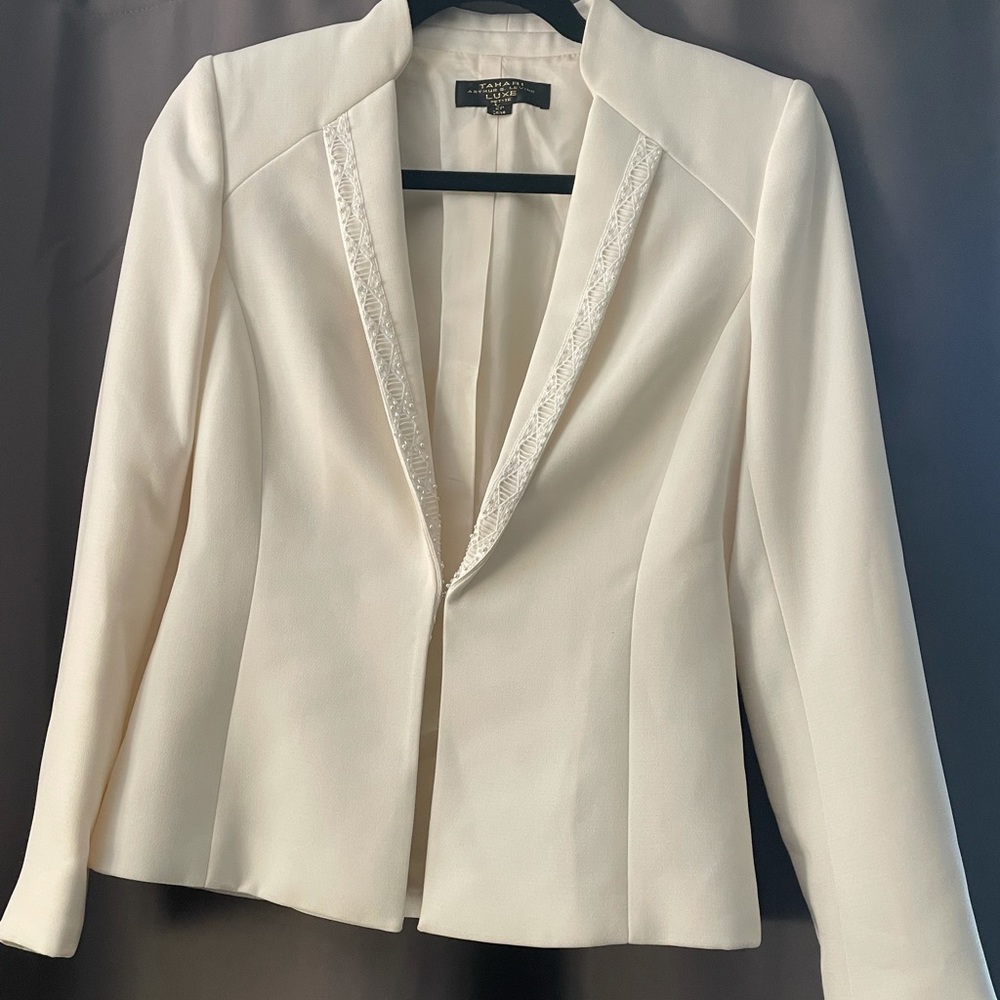 LUXE suit jacket, 2P, white